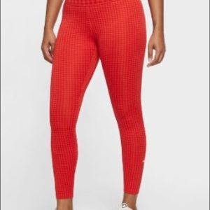 Nike Red Houndstooth Tights